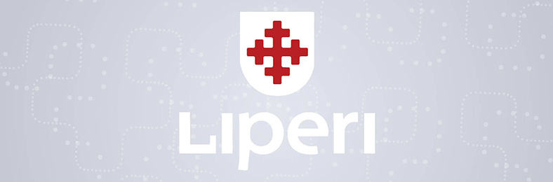 Liperin kunnan logo harmaalla pohjalla.