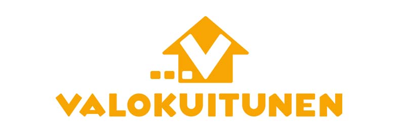 Valokuitunen-yrityksen oranssi logo valkoisella taustalla