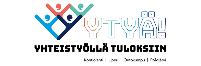 Ytyä!-hankkeen logokuva, jossa listattuna mukana olevat kunnat